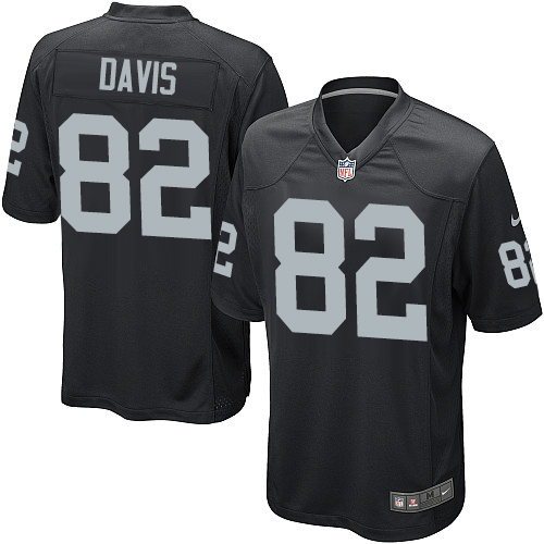 Men's Game Al Davis Nike Jersey Black Home - #82 NFL Oakland Raiders